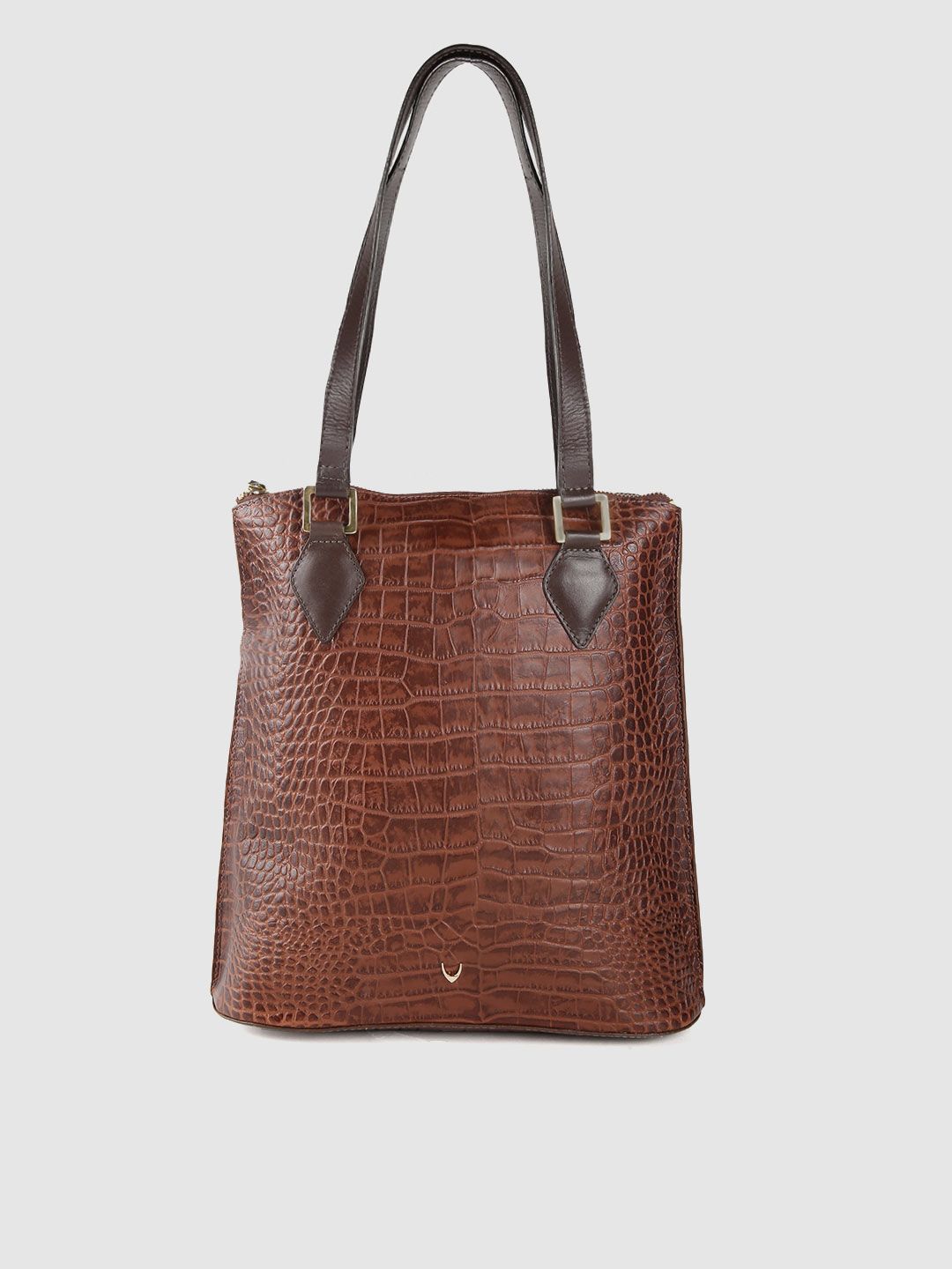Hidesign Tan Textured Leather Shoulder Bag Price in India