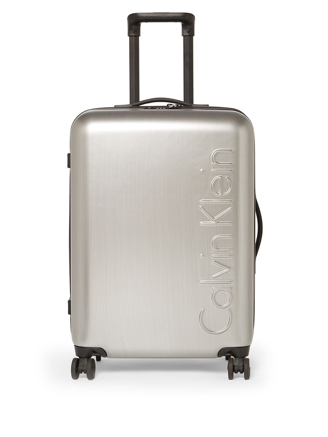 Calvin Klein SOUTH HAMPTON 3.0 Silver-Toned The Standard Hard-Sided Medium Trolley Price in India