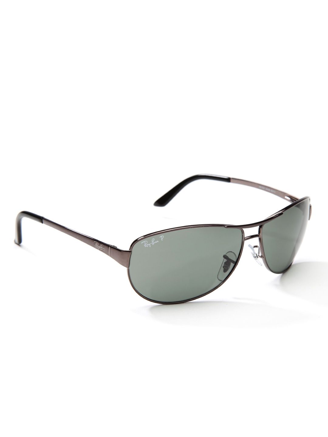 Ray-Ban Men Polarized Green Lens Pilot Sunglasses - 0RB3342I004/5860