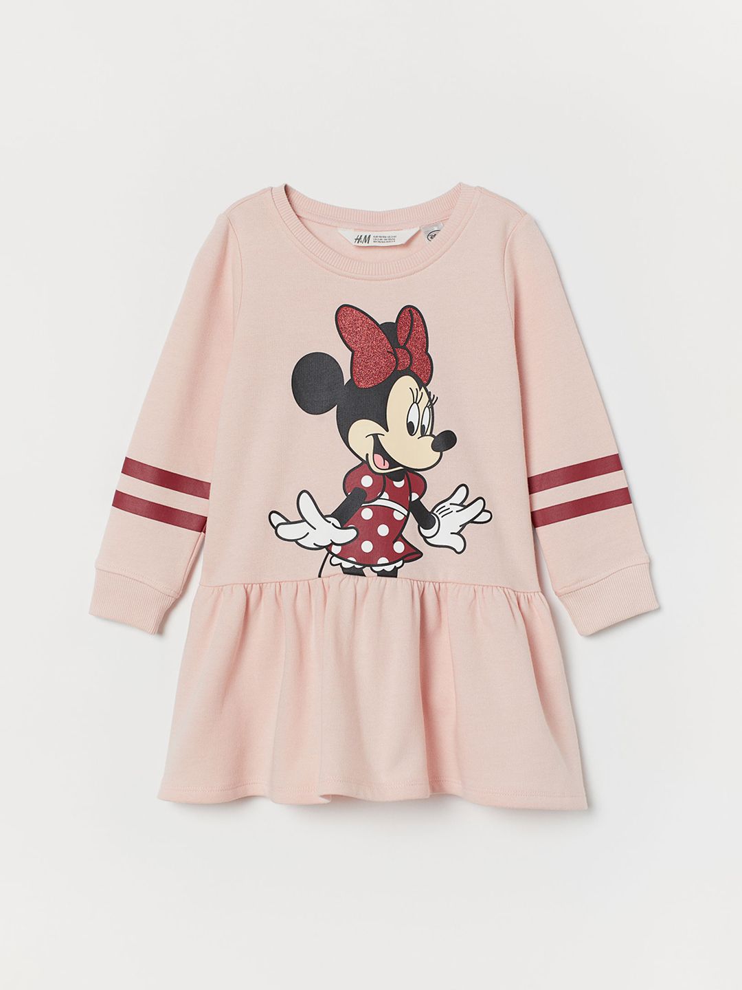 Buy H&M Girls Pink Printed Sweatshirt Dress - Dresses for Girls 10432682 |  Myntra