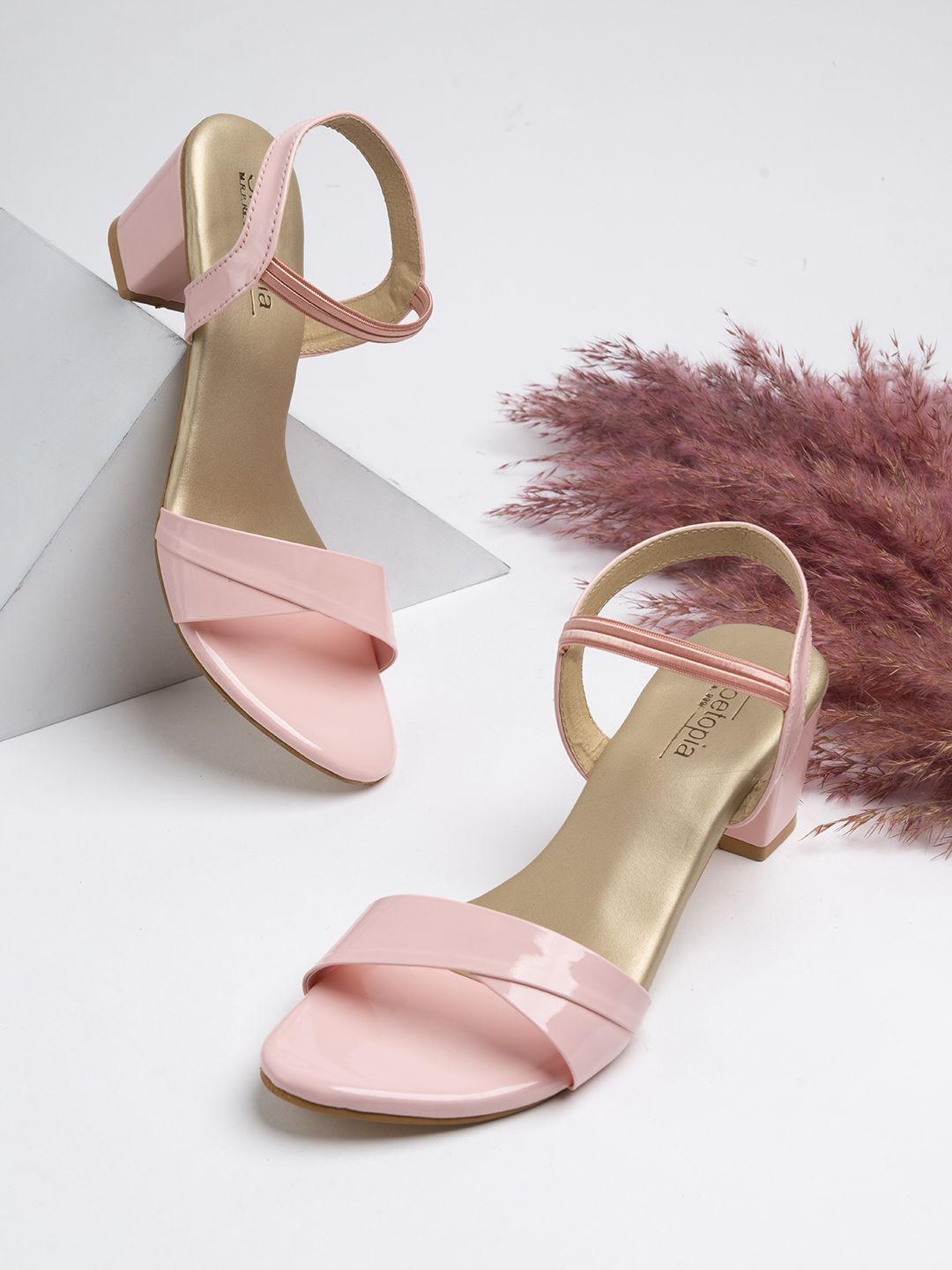 Shoetopia Women Pink Solid Heels Price in India