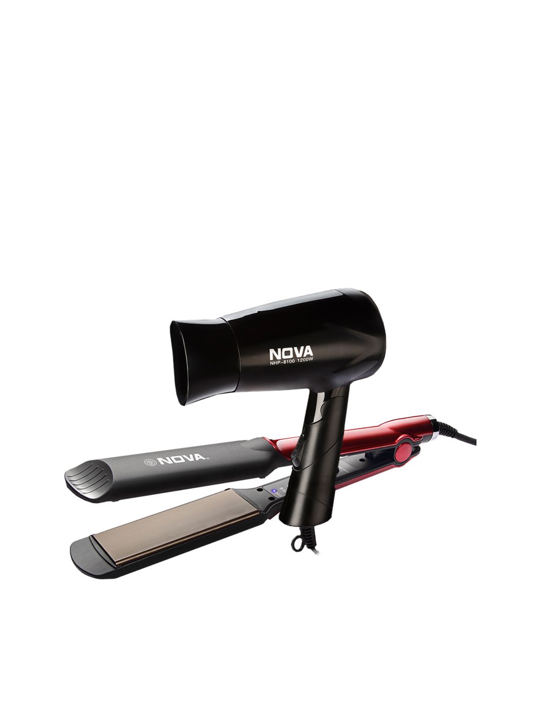 NOVA Set of Freshers Hair Straightener & Dryer Styling Kit - NHS 870/NHP 8100 Price in India