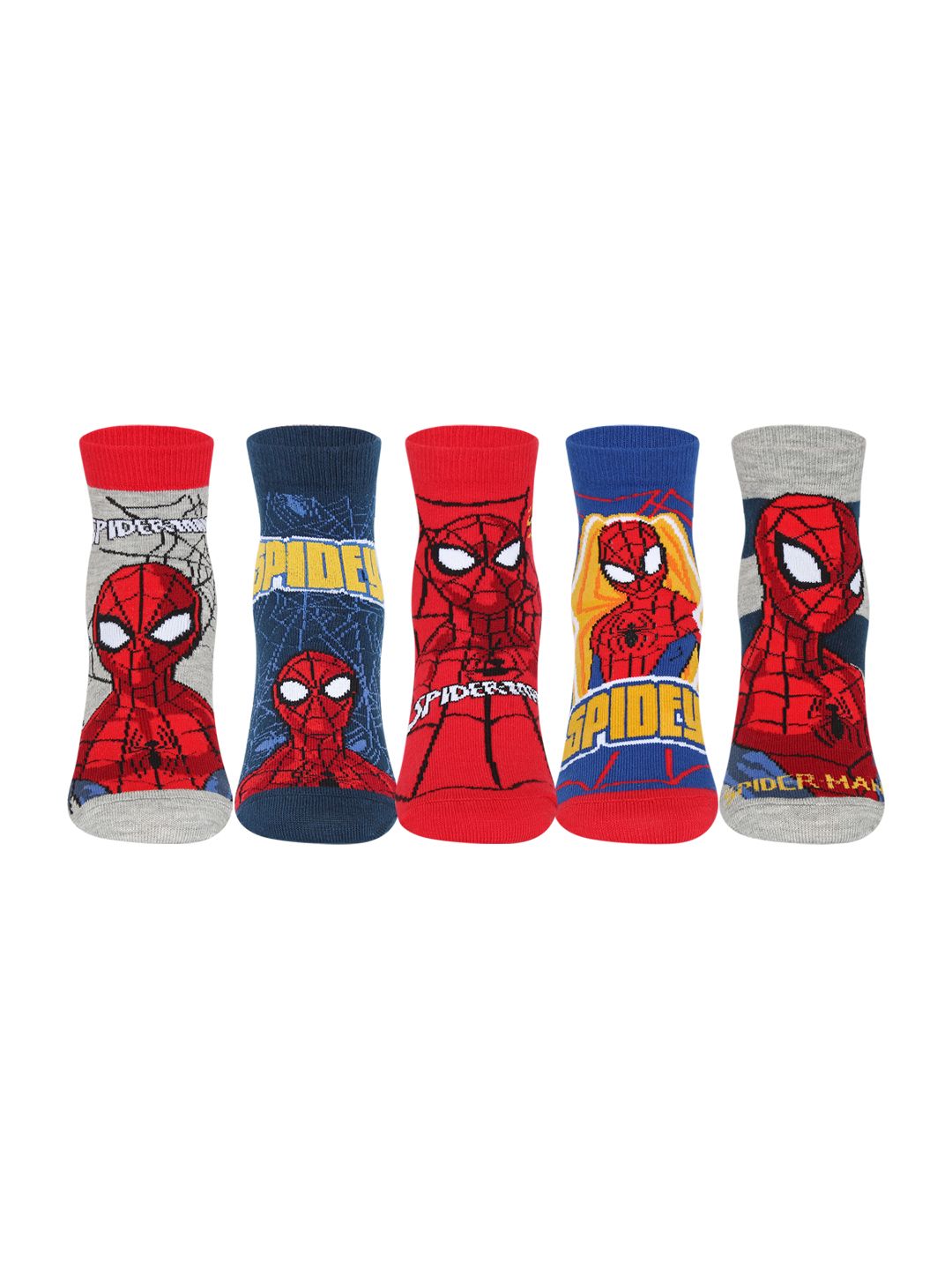 Supersox Kids Pack of 5 Assorted Patterned Ankle-Length socks