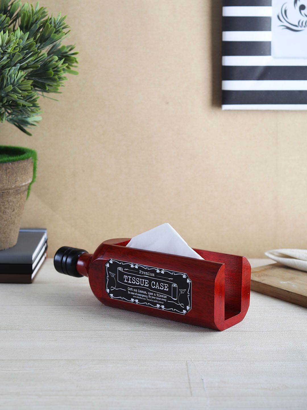 EK DO DHAI Red Bottle Tissue Holder Price in India