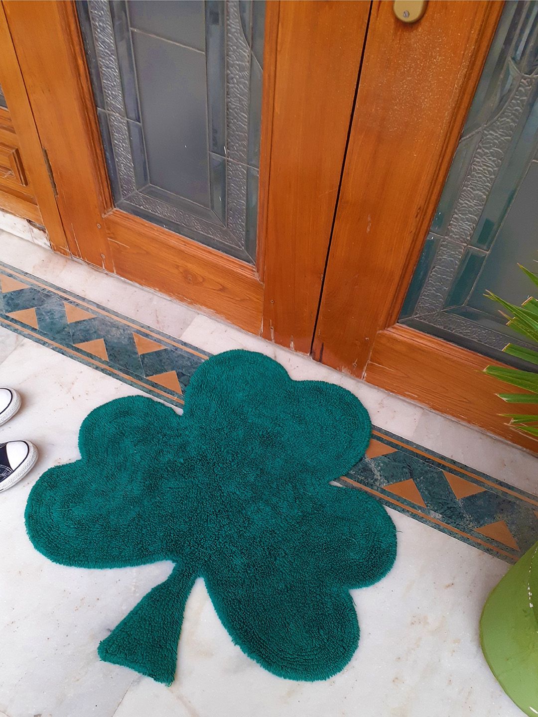 Avira Home Green Solid 1500 GSM Cotton Reversible Doormat Price in India