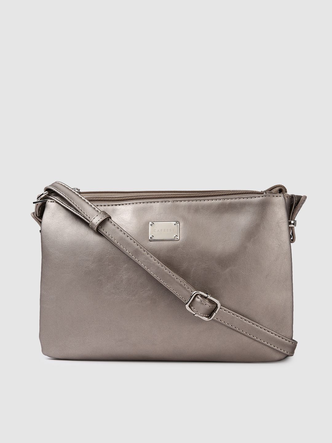 Caprese Bronze-Toned Solid Sling Bag Price in India