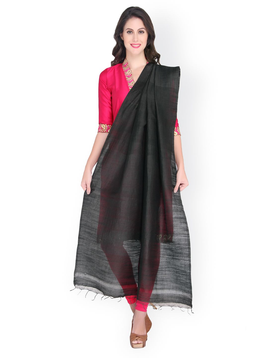 Dupatta Bazaar Black Dupatta Price in India