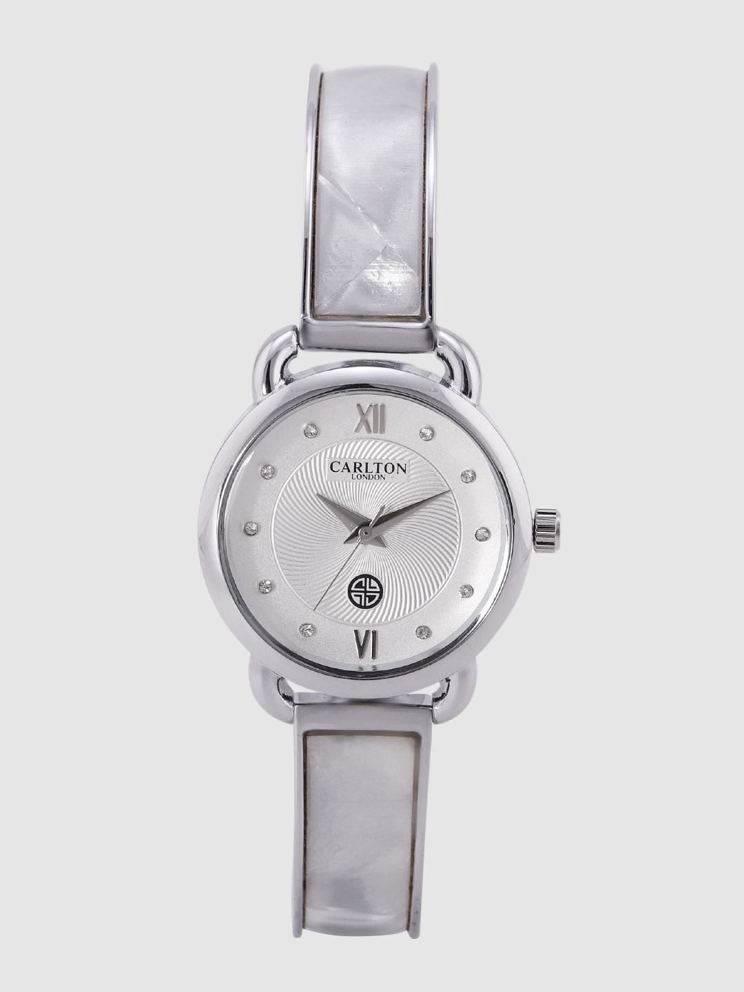 Carlton London Women Silver-Toned Analogue Watch CL026SSIS Price in India