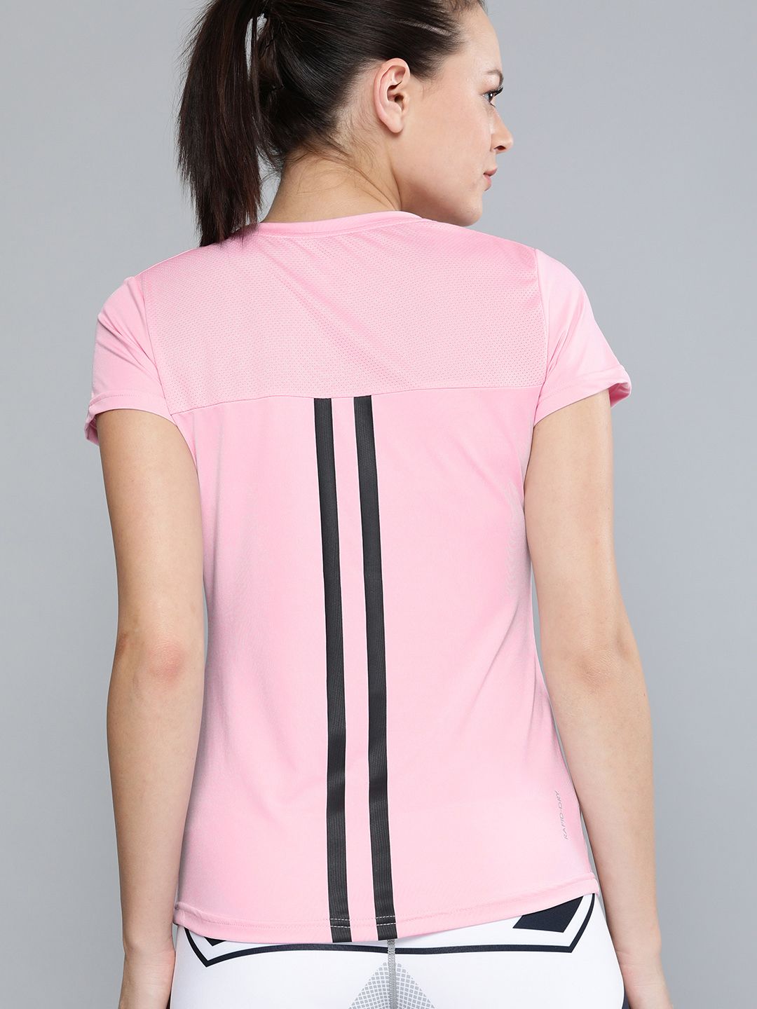 HRX by Hrithik Roshan Women Pink Rapid Dry Slim Fit Training Tshirt Price in India
