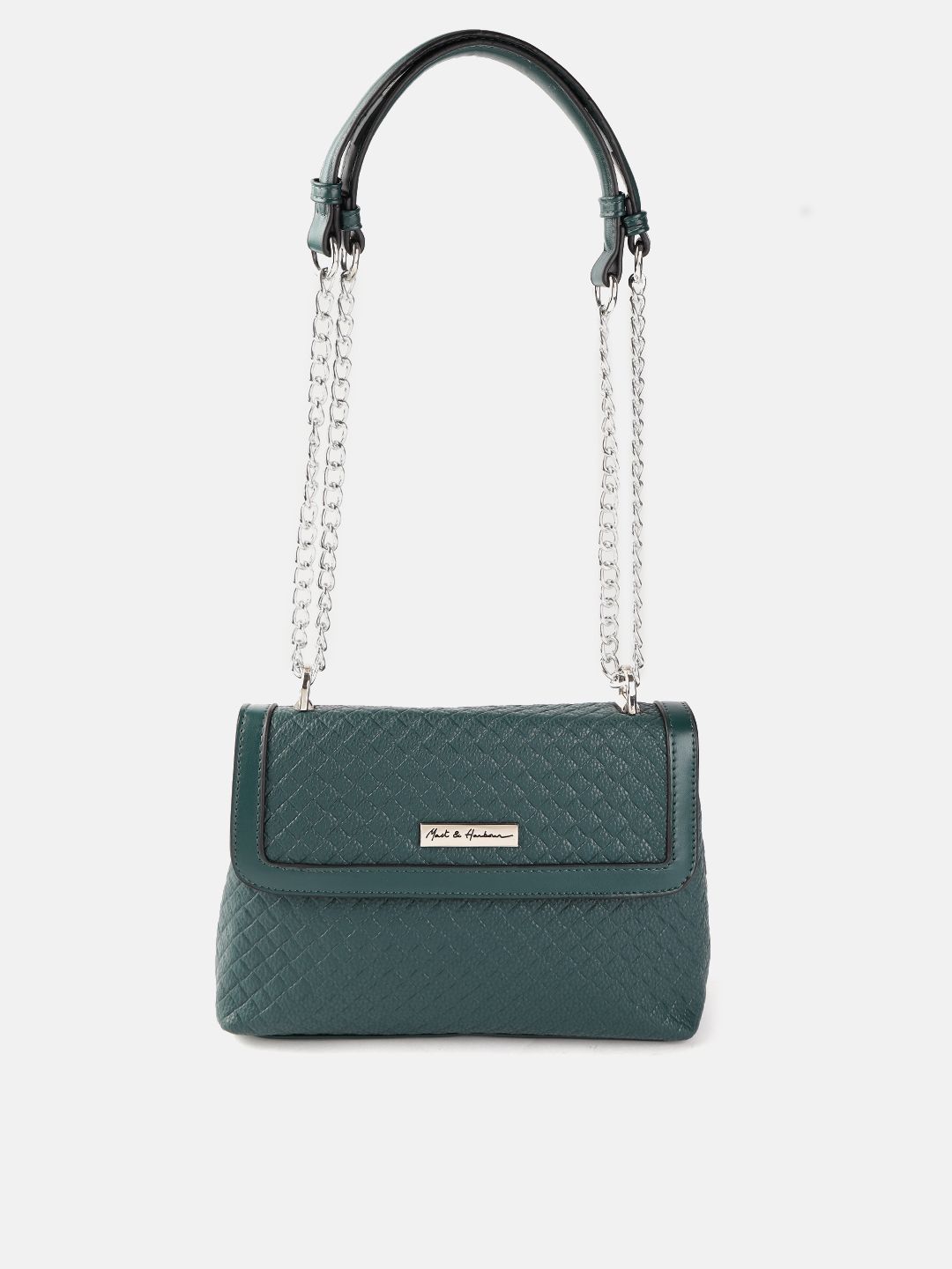 Mast & Harbour Green Textured Shoulder Bag Price in India