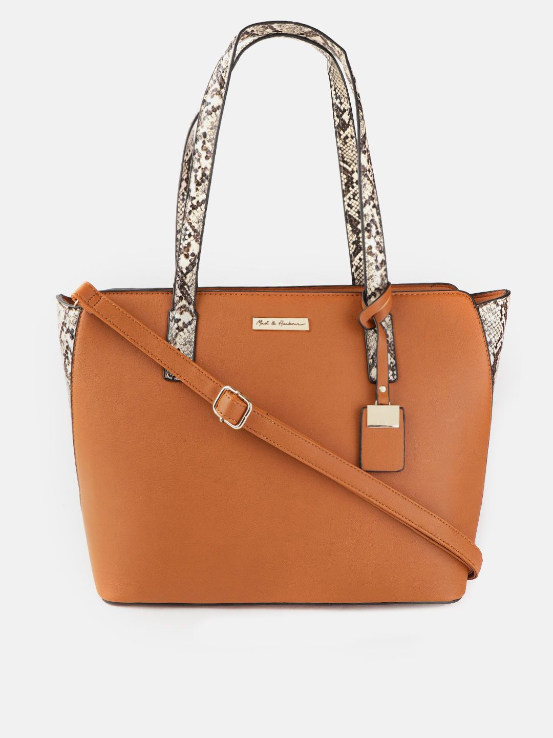 Mast & Harbour Tan Brown Solid Shoulder Bag Price in India