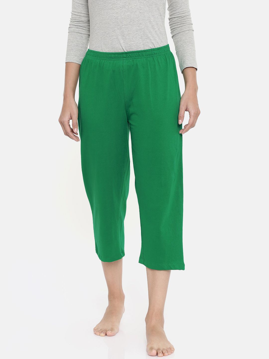 zebu Women Green Solid Regular Fit Lounge pants Price in India