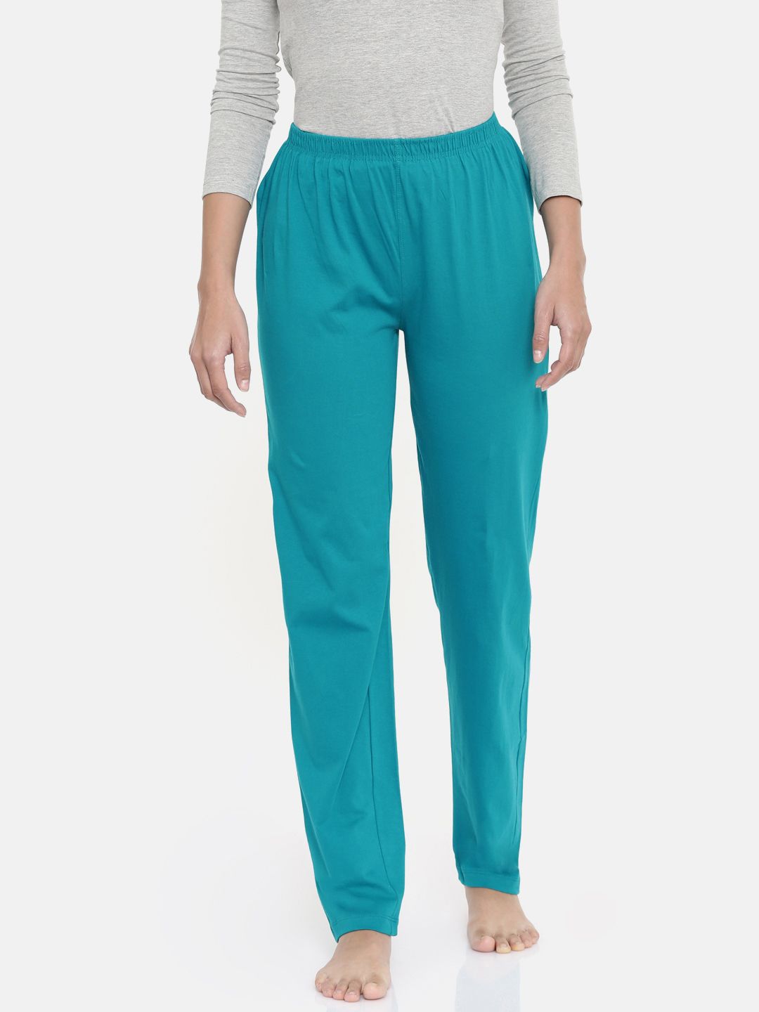 zebu Women Turquoise Blue Solid Lounge Pants 299_1ZW_PPP_PLN_PET_XL Price in India