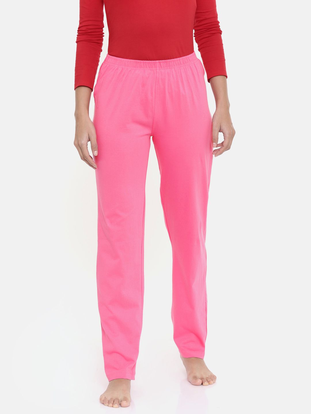 zebu Women Pink Solid Lounge Pants 299_1ZW_PPP_PLN_MPK_XL Price in India