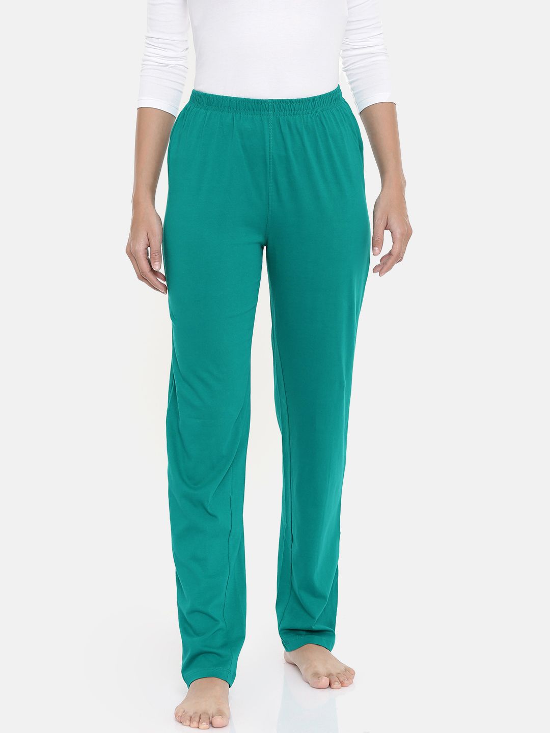 zebu Women Teal Green Solid Lounge Pants 299_1ZW_PPP_PLN_RGN_XL-R GREEN Price in India