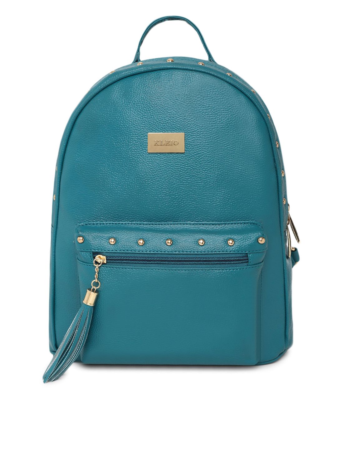 KLEIO Women Teal Green Solid Backpack Price in India