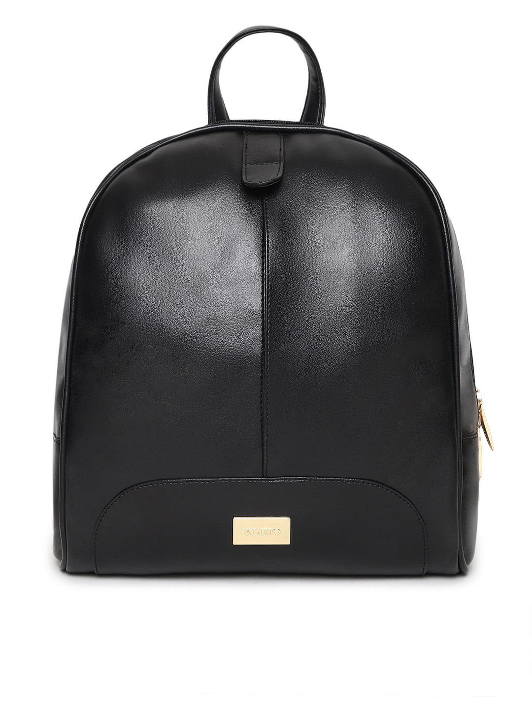 KLEIO Women Black Solid Backpack Price in India