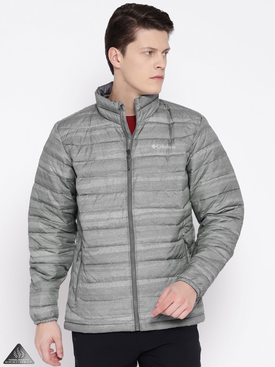 Buy Columbia Men Black Solid Omni-Heat Insulator Powder Lite