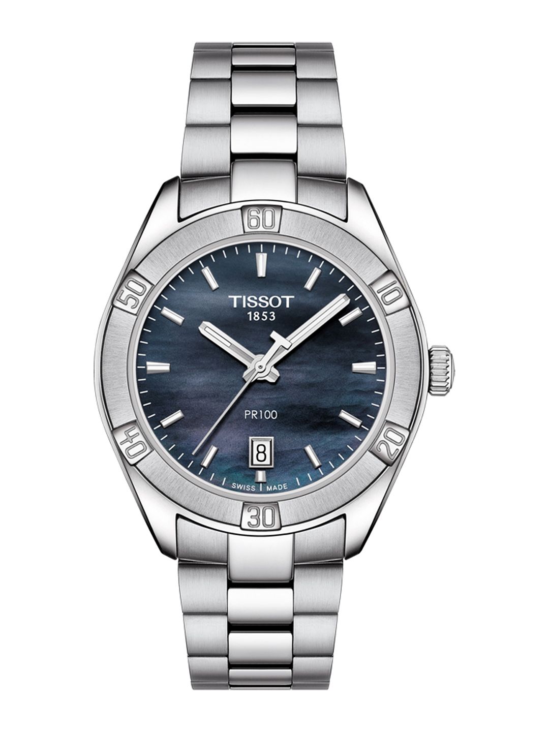 TISSOT Women Black PR 100 Sport Chic Mother of Pearl Analogue Watch T1019101112100 Price in India