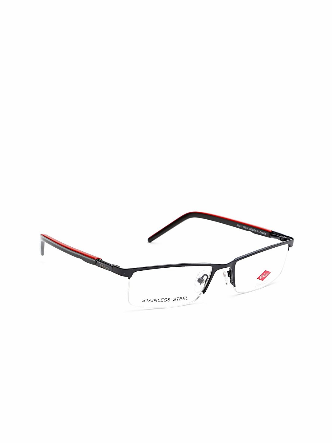 Buy Lee Cooper Unisex Black Half-Rim Rectangular Frames LC8062FOA
