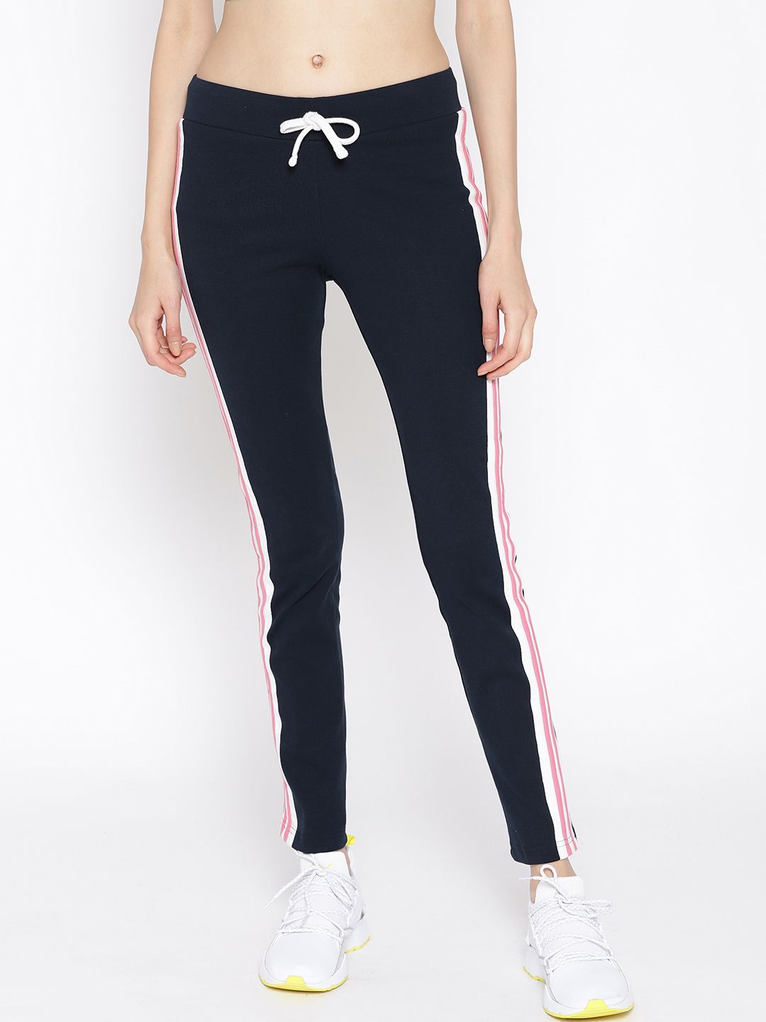 Cayman Women Navy Solid Track Pants Price in India