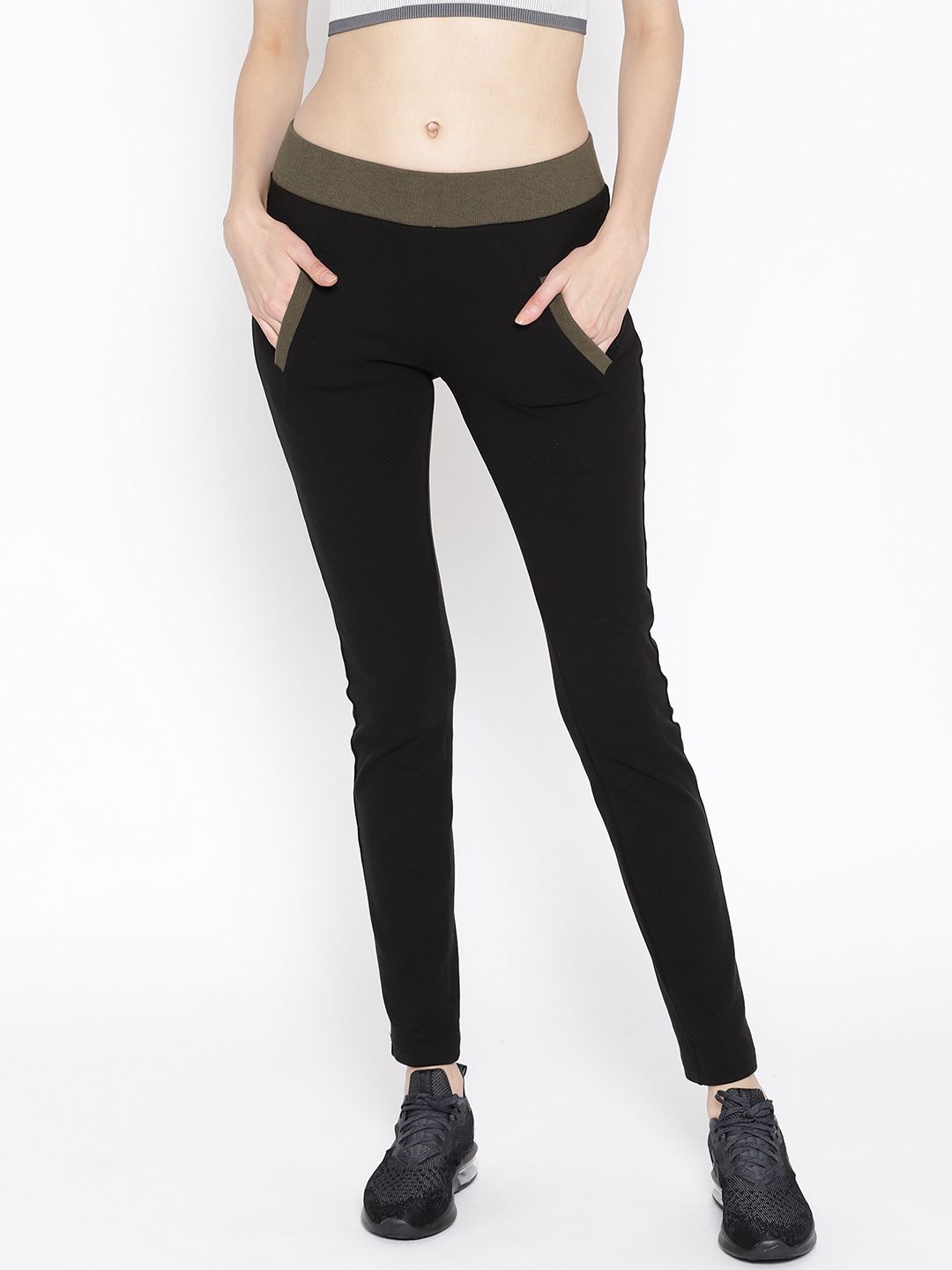 Cayman Women Black Solid Track Pants Price in India