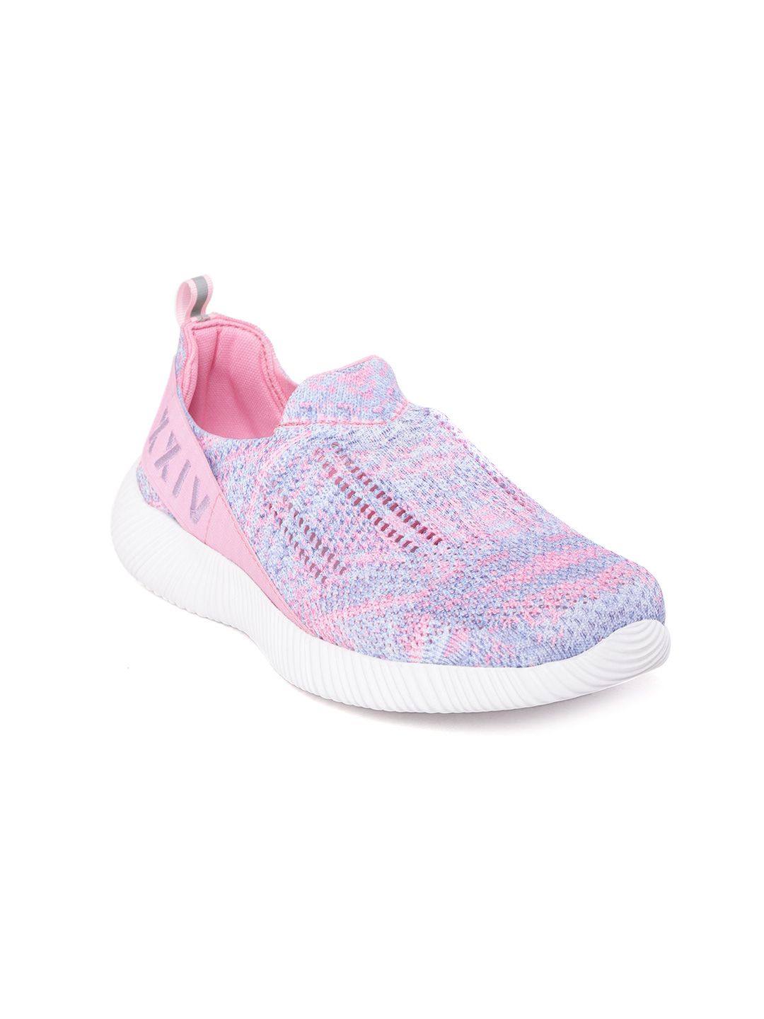 KazarMax Women Pink & Blue Printed Training Slip-On Shoes Price in India