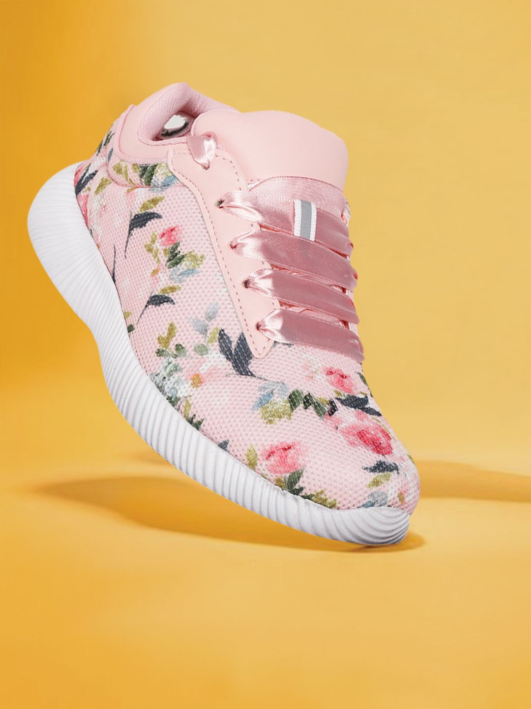 KazarMax Women Pink Floral Print Walking Shoes Price in India