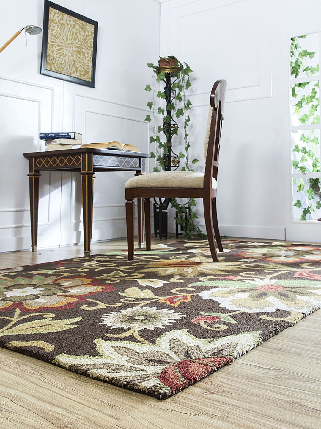 Jaipur Rugs Brown & Beige Printed Hand Tufted Anti-Skid Carpet Price in India