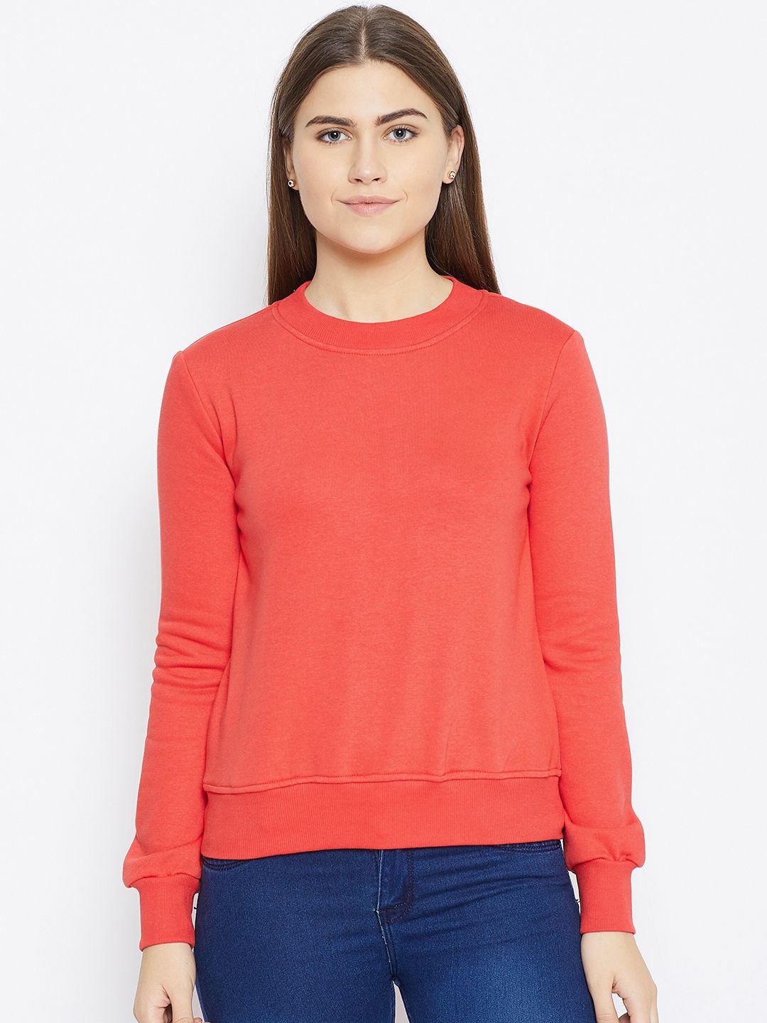 Alsace Lorraine Paris Women Red Solid Sweatshirt Price in India