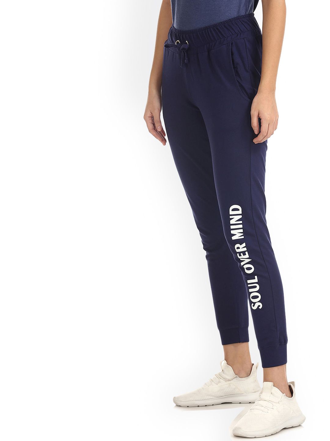 Sugr Women Navy Blue Solid Joggers Price in India