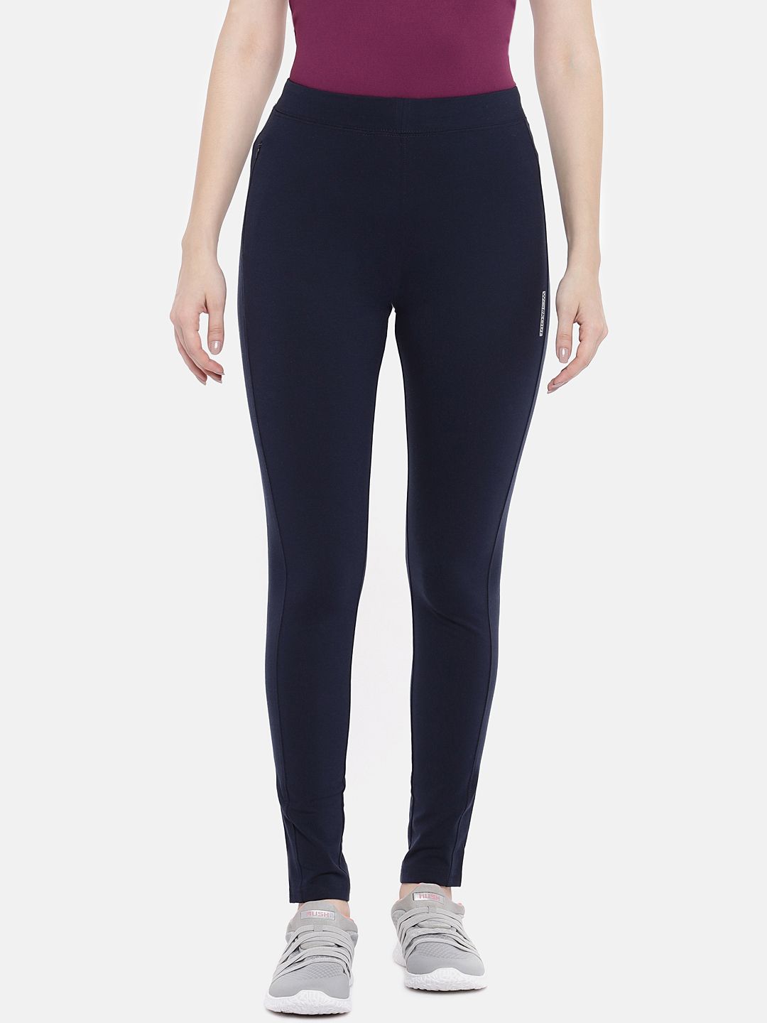 Sweet Dreams Women Navy Blue Solid Slim Fit Tights Price in India