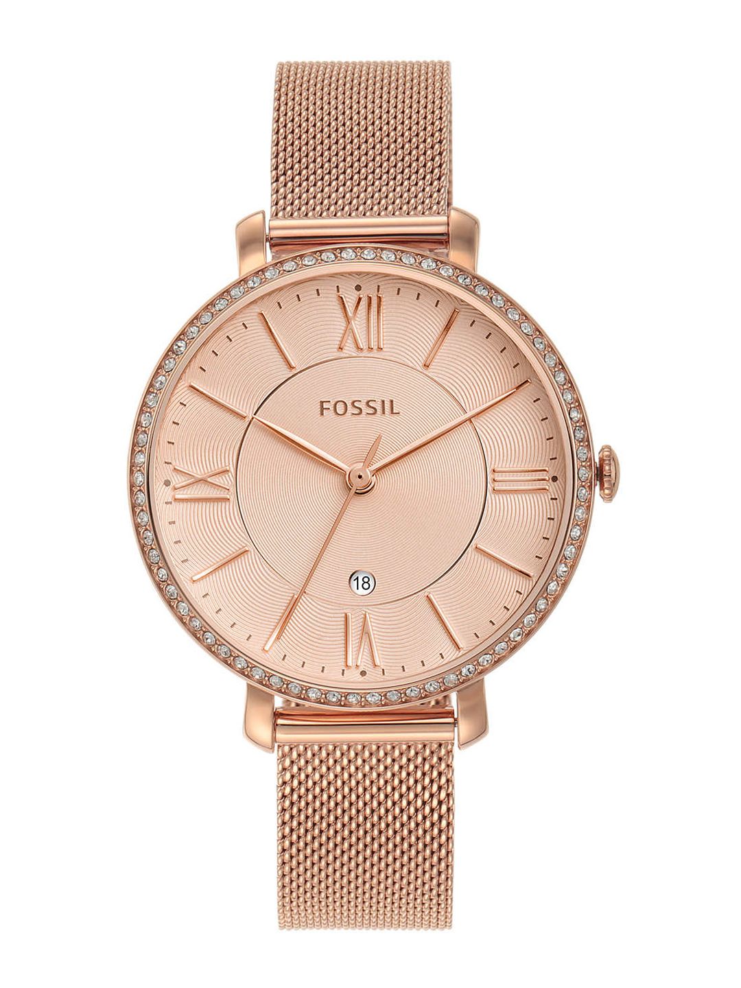 Fossil Jacqueline Women Rose Gold Analogue Watch ES4628 Price in India