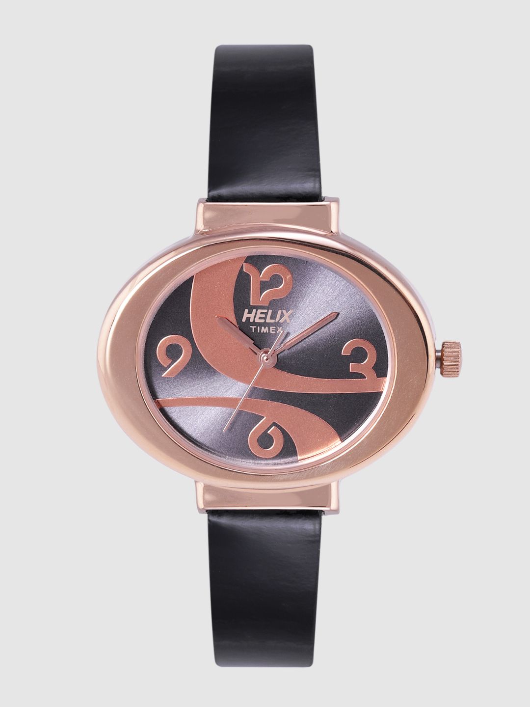 Helix Women Charcoal Grey & Rose Gold Analogue Watch TW039HL04 Price in India