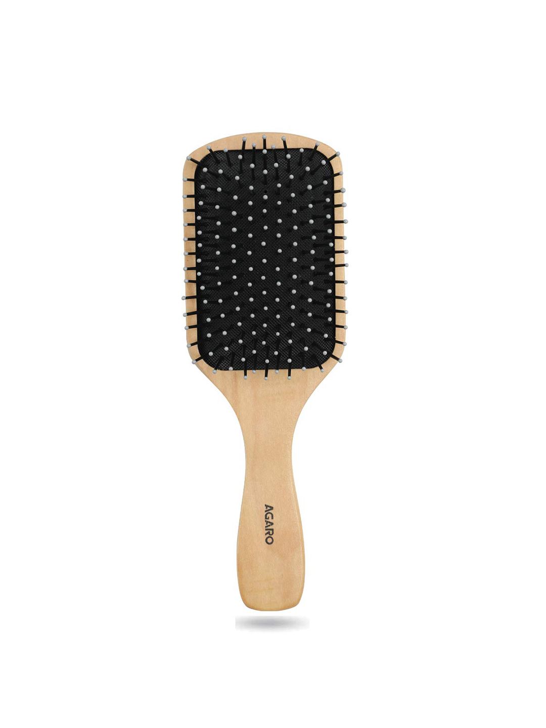 Agaro Wooden Paddle Hair Brush - Beige & Black Price in India