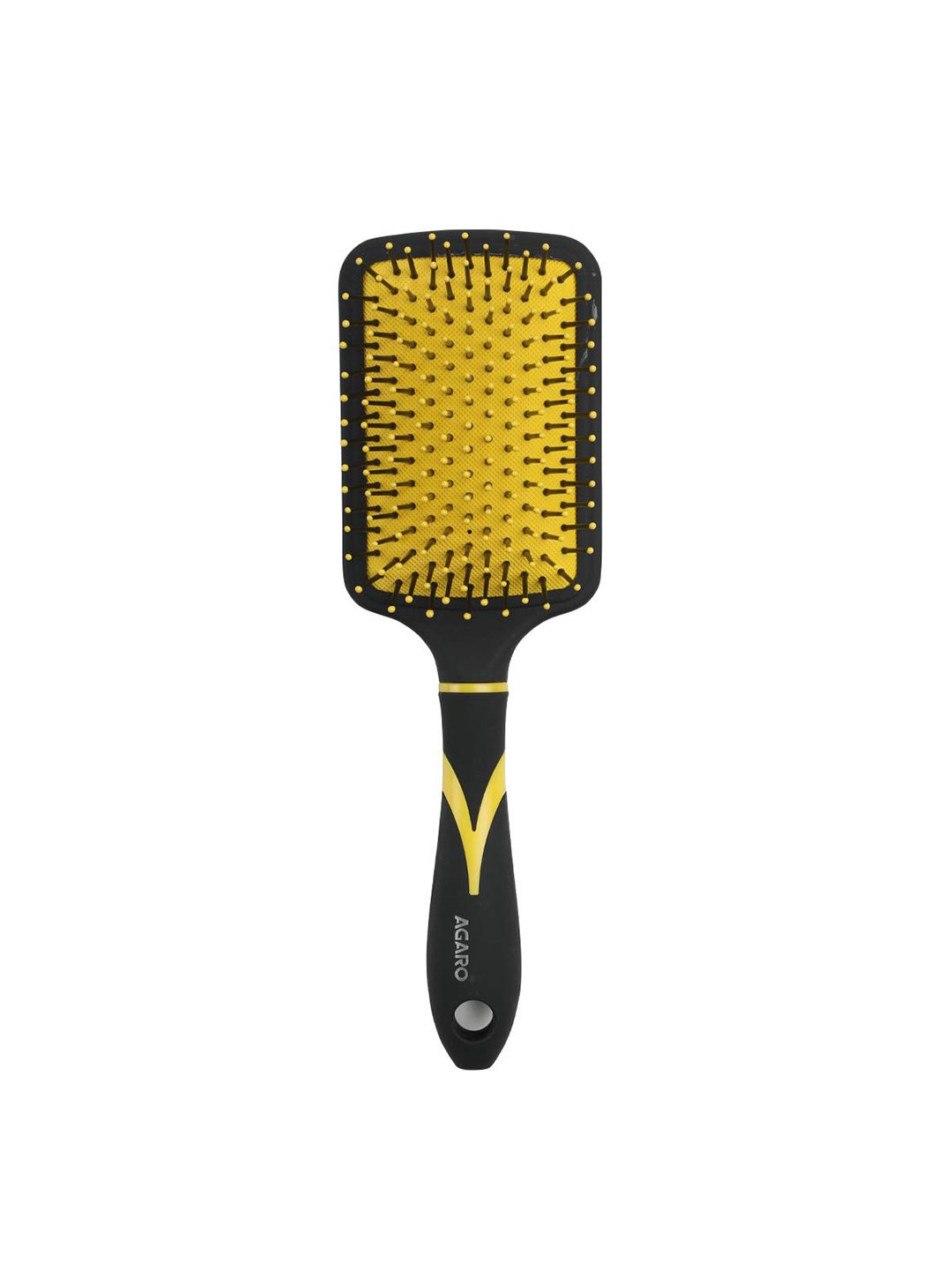 Agaro Breeze Paddle Hair Brush for Grooming & Straightening - Black & Yellow Price in India