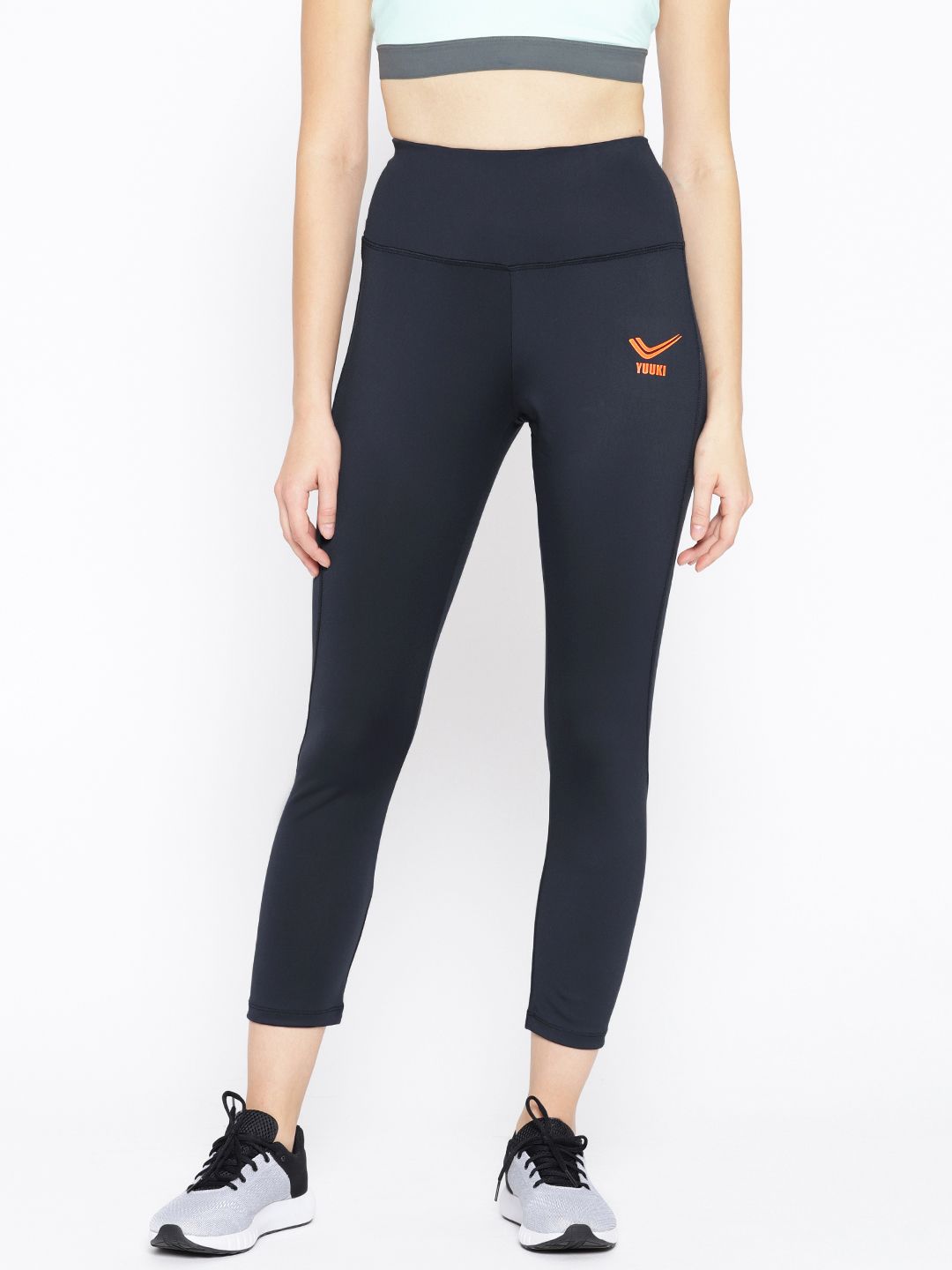 Yuuki Women Navy Blue Solid Running Tights Price in India