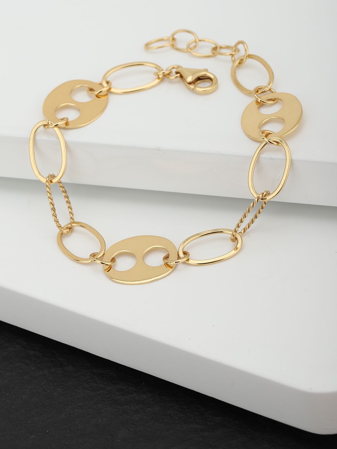 Carlton London Gold-Plated Link Bracelet Price in India