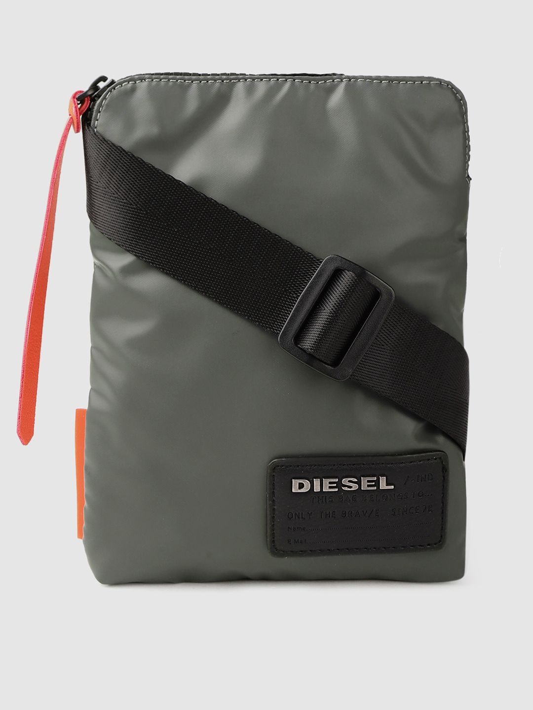 Buy DIESEL Men Grey Solid Messenger Bag - Messenger Bag for Men