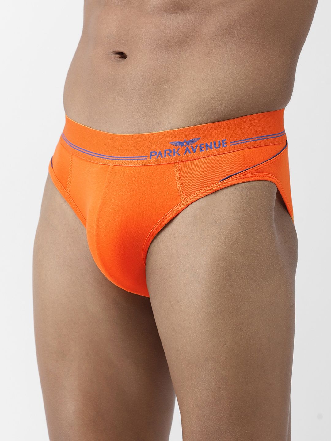 Buy Park Avenue Men Orange Solid Basic Briefs PZRR00135-E5