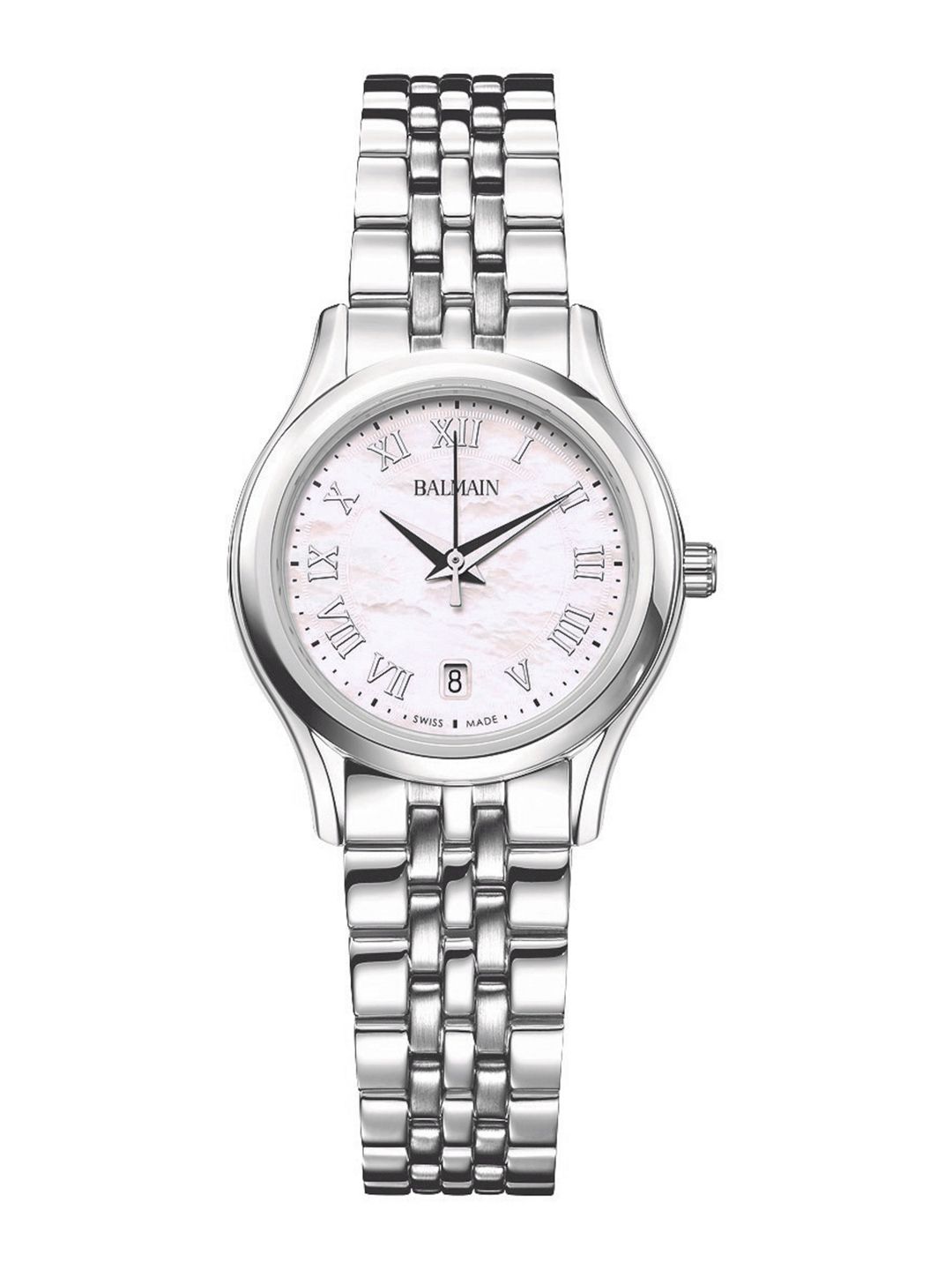 Balmain BELEGANZA LADY II Women Off-White Swiss Made Mother of Pearl Analogue Watch B83413382 Price in India