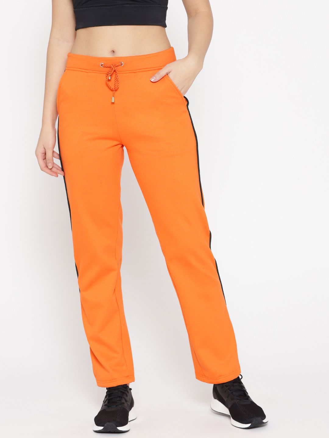 Alsace Lorraine Paris Women Orange Solid Track Pants Price in India