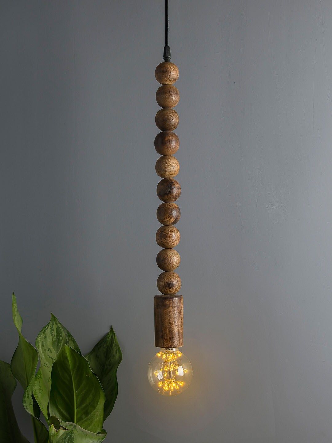 Homesake Brown Textured Handcrafted Pendant Lamp Price in India