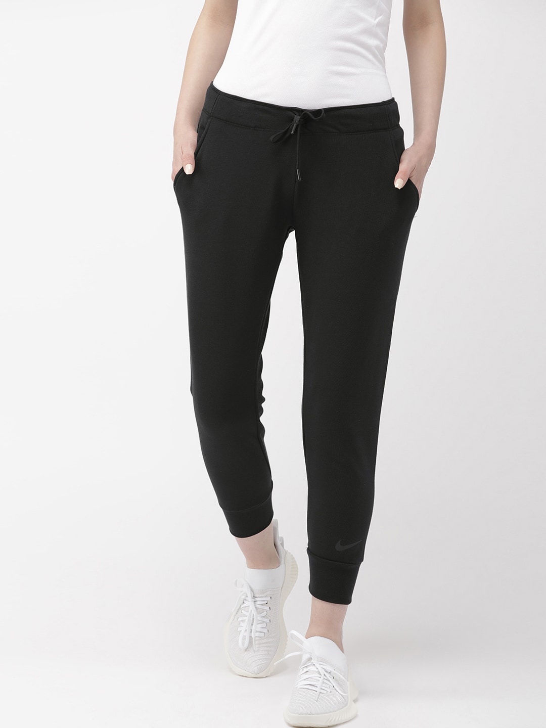 Nike Women Black Solid Straight Fit AS W NK ENDRNCE TPRD Dri-Fit Cropped Training Joggers Price in India