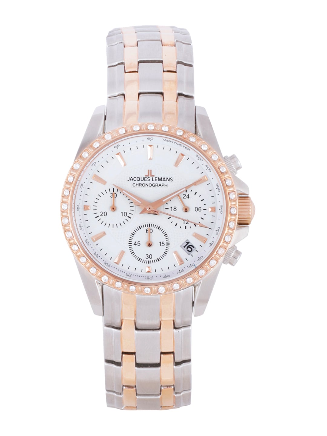 Jacques Lemans Women White Chronograph Watch 1-1864D Price in India