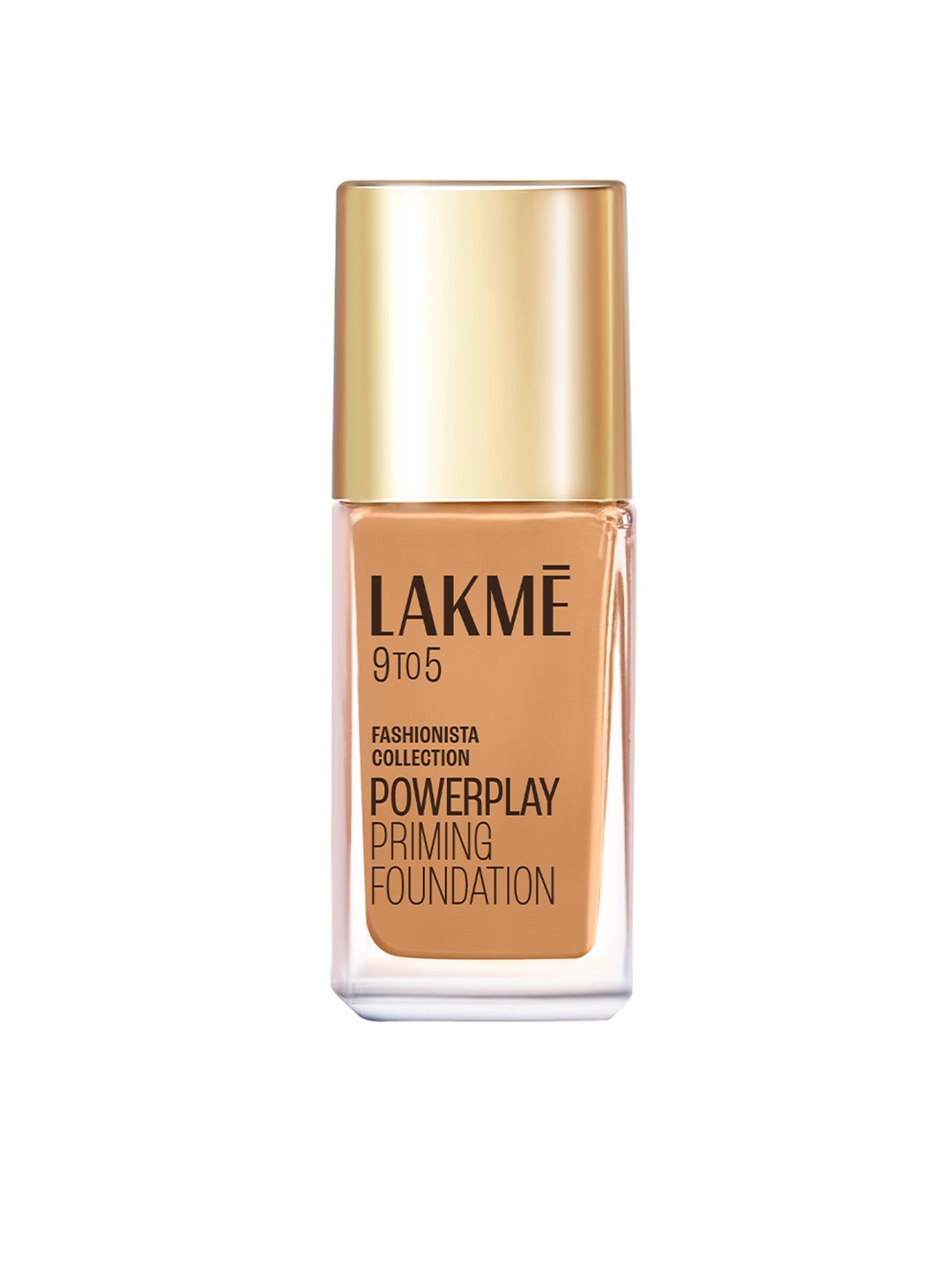 Lakme 9to5 Powerplay Priming Foundation, Built in Primer, Long-Lasting-Warm Caramel, 25 ml