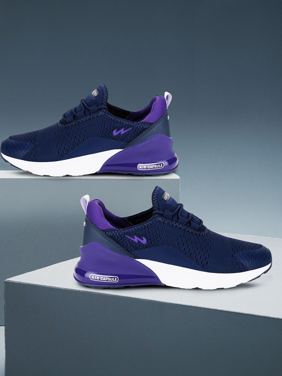 Campus Women Navy Blue Mesh Running Shoes Price in India