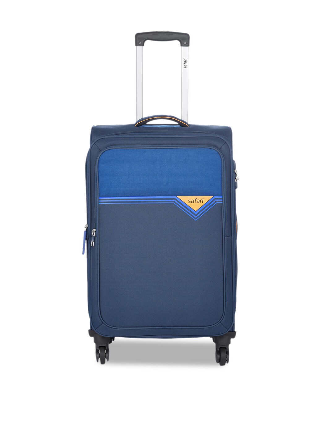 Safari Unisex Blue Colourblocked Cabin Trolley Suitcase Price in India