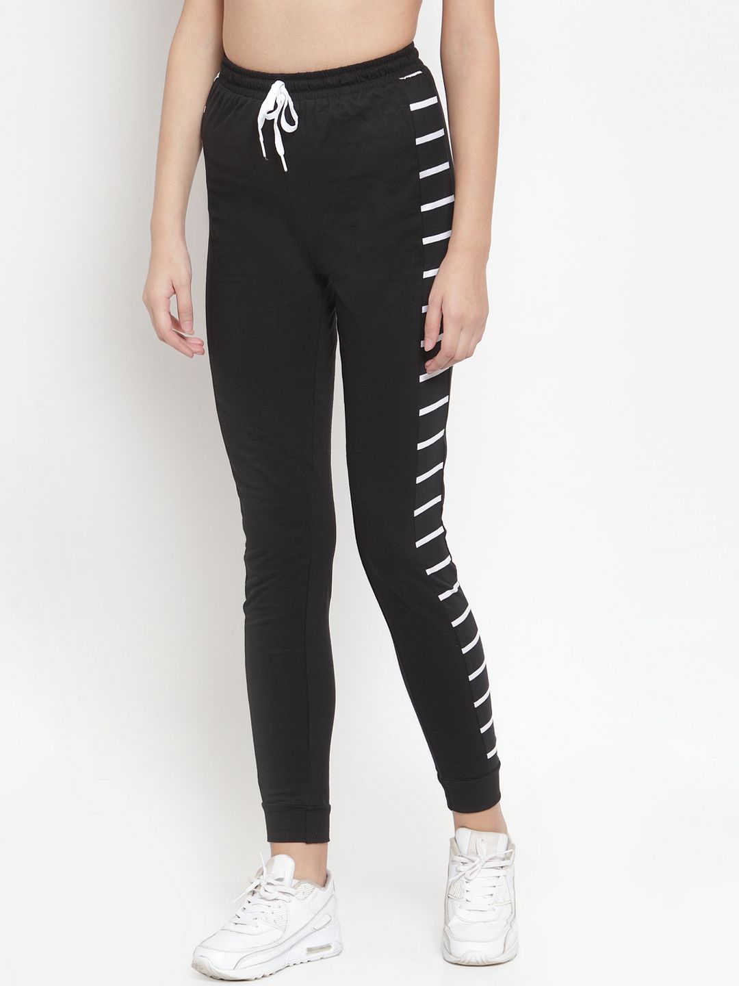 Boston Club Women Black Solid Slim Fit Joggers Price in India