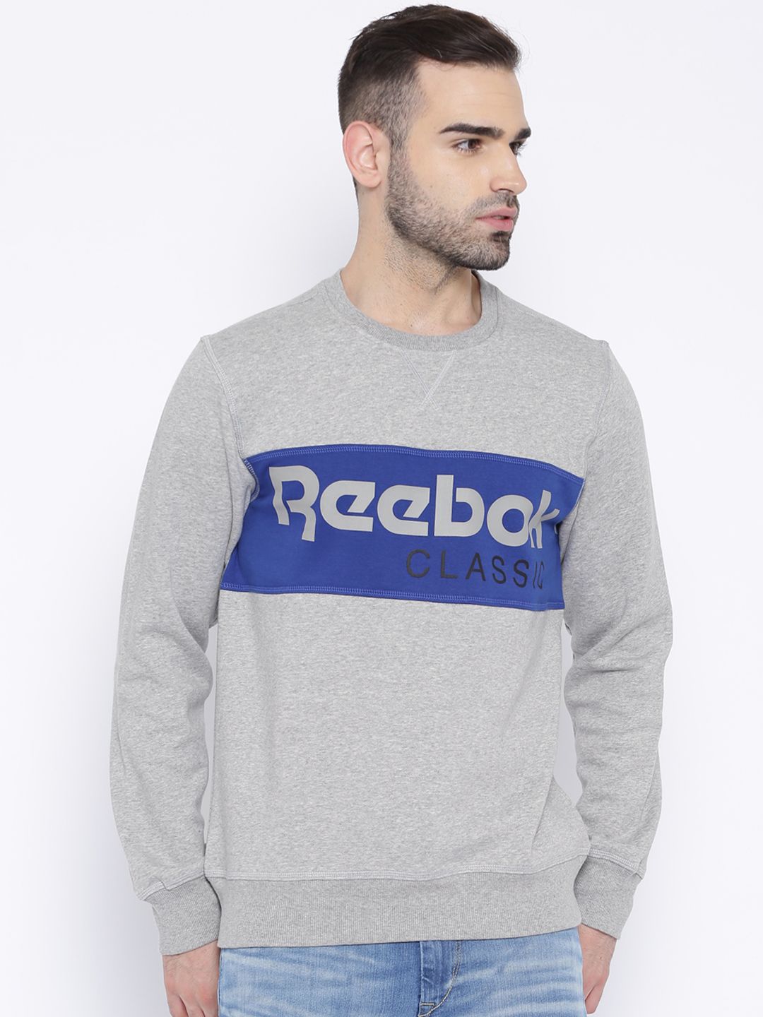 reebok classic sweatshirt mens blue